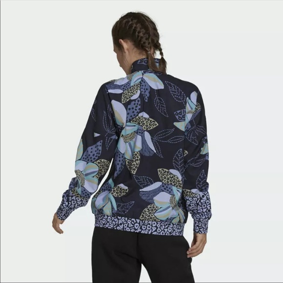 Adidas X Farm Rio Print Womens Lightweight Windbreaker GS6301 NEW Size Medium - Picture 4 of 6